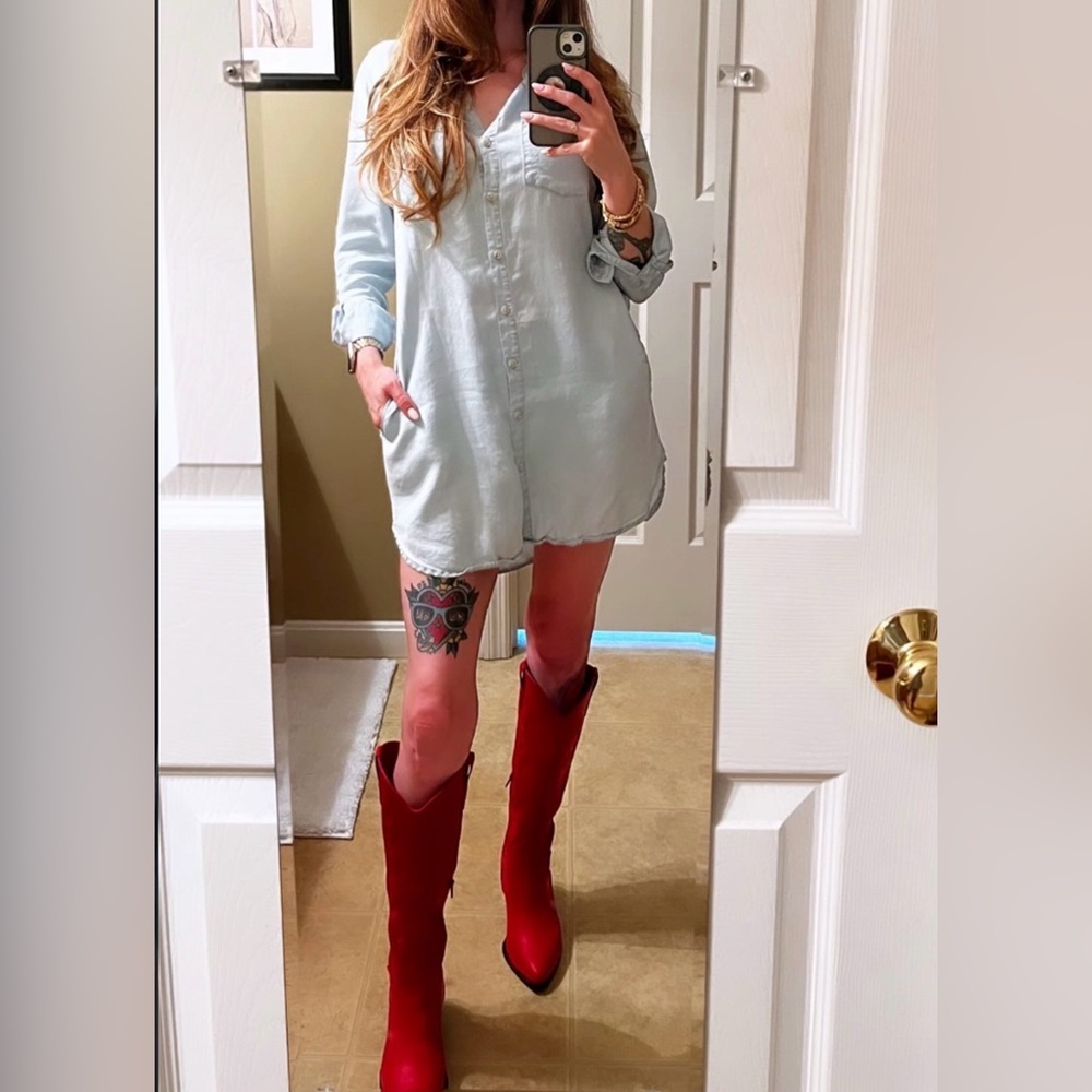 Thread & supply chambray dress